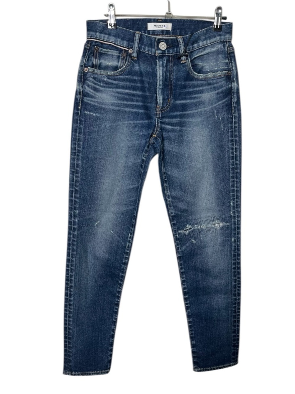 MOUSSY VINTAGE Edgerton Skinny Women's 26 Dark Blue Casual Selvedge‎ Denim New - Picture 2 of 14